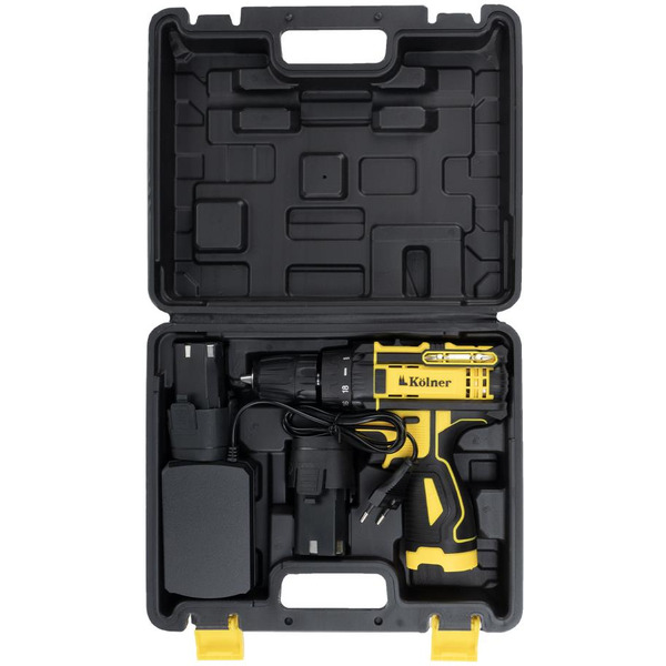 Дрель-шуруповерт Kolner KCD 12/2C (с 2-мя АКБ, кейс)