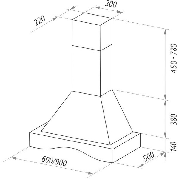 Кухонная вытяжка Maunfeld Novas C 60 (бежевый)