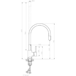 Смеситель AV Engineering AVTRO1-10686SB (без излива)