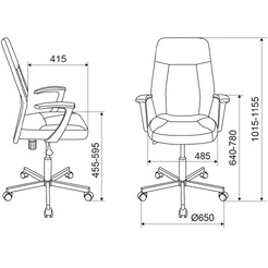 Кресло Бюрократ CH-605 (черный)