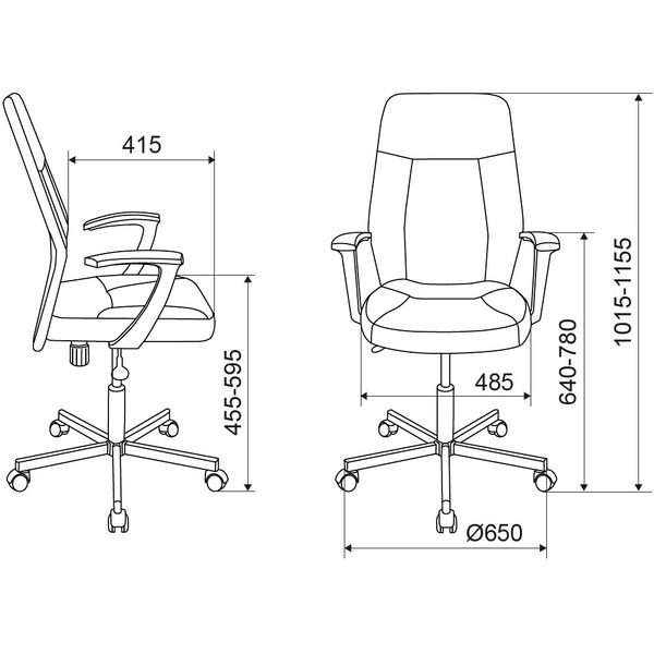 Кресло Бюрократ CH-605 (черный)