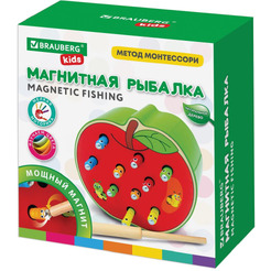 Магнитная рыбалка BRAUBERG Червяки в яблоке 665244