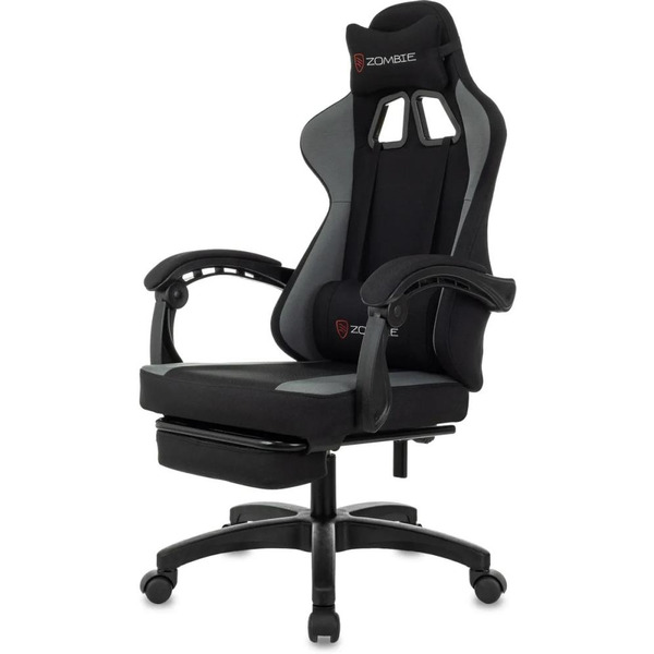 Кресло игровое ZOMBIE Weaver (черный/серый)