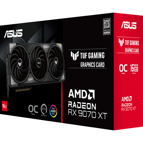 Видеокарта ASUS RX 9070 XT OC 16GB GDDR6 (TUF-RX9070XT-O16G-GAMING)