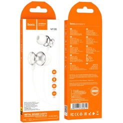 Наушники Hoco M106 (серебристый/белый)