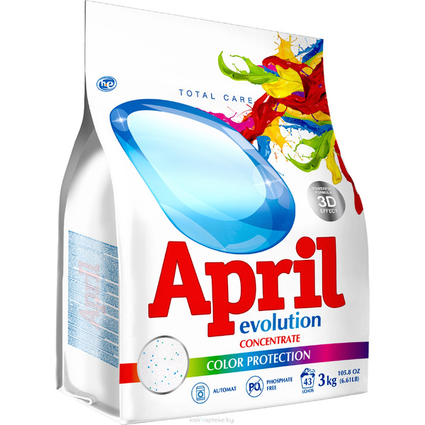 Стиральный порошок April Evolution Color protection 3кг (43 стирки)
