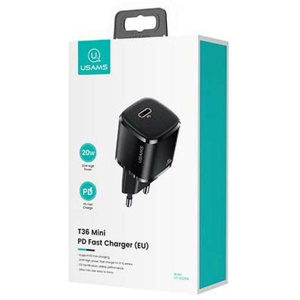 Сетевое зарядное устройство Usams T36 US-CC124 (черный)