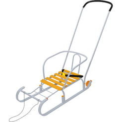 Санки детские Ника Санки-салазки (серебристый)