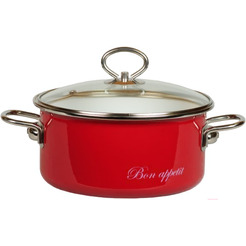 Кастрюля СтальЭмаль Bon Appetit 8SD205S (вишневый)
