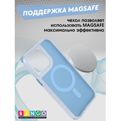 Бампер BINGO Model Magnetic для APPLE iPhone 16 Pro Max синий