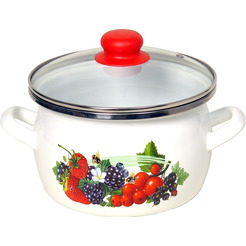 Кастрюля Сантэкс 1-2440112 (ягоды, белый)