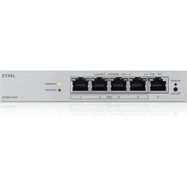 Коммутатор Zyxel GS1200-5HPV3-EU0101F