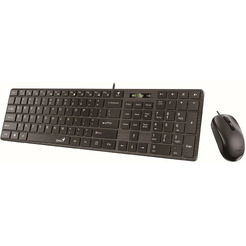 Комплект проводной клавиатура + мышь Genius SlimStar C126 (чёрный)