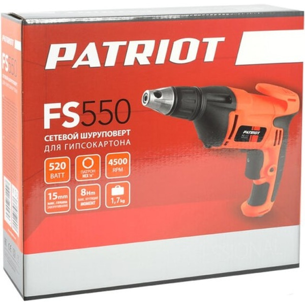 Шуруповерт для гипсокартона PATRIOT FS 550