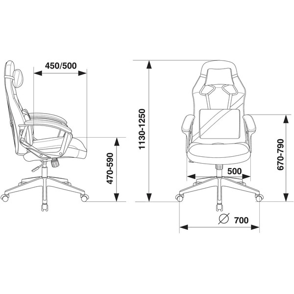 Кресло геймерское Бюрократ Zombie Driver (черный/голубой)