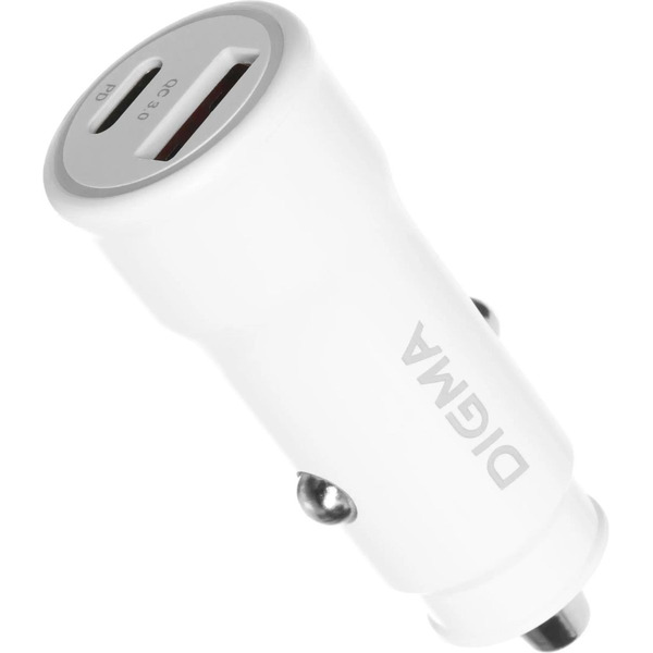 Автомобильное зарядное устройство Digma DGC2С (белый)