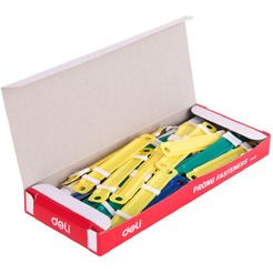 Механизмы для скоросшивания DELI  E5548 (ассорти, 80*50 мм, до 50 листов, пластиковые, 50 шт)