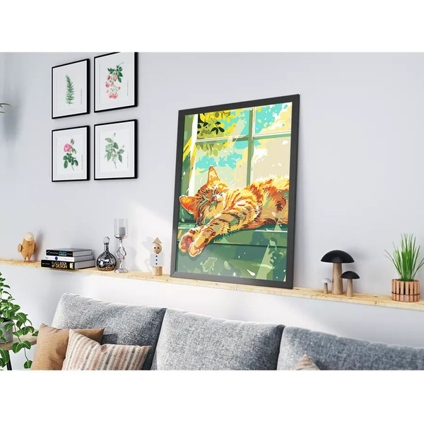 Картина по номерам PaintLine Спящий кот PL-00324