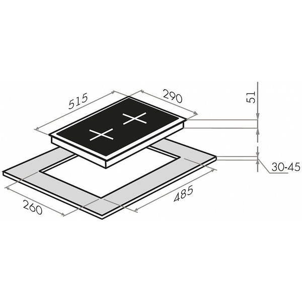 Варочная панель HOMSair HGG323GCWH