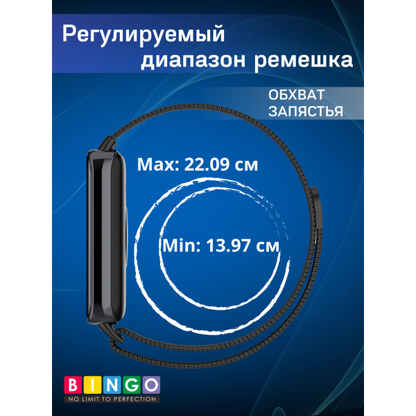 Ремешок Bingo Magnetic для HONOR Band 9 (черный)