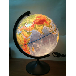 Глобус Globen Физико-политический с подсветкой Рельефный Классик k013200221