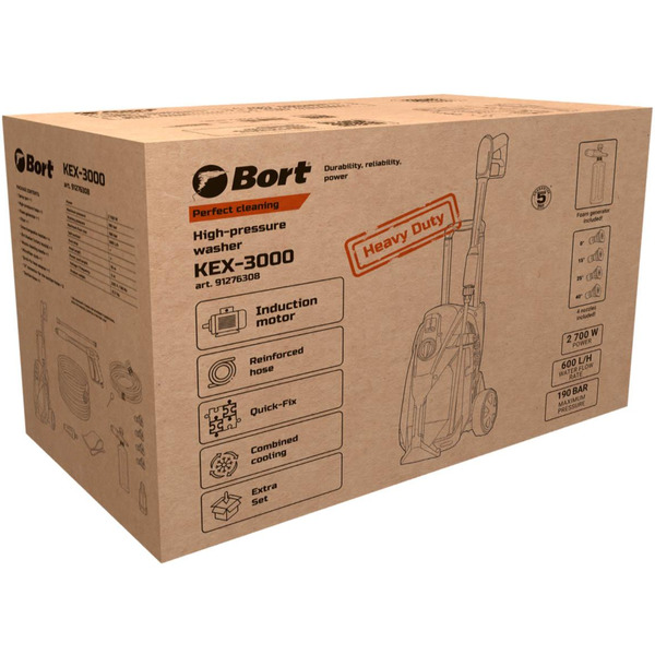 Мойка высокого давления Bort KEX-3000 (91276308)