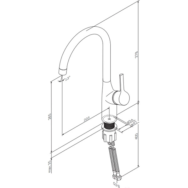 Смеситель AM.PM Spike F9S07000 (хром)