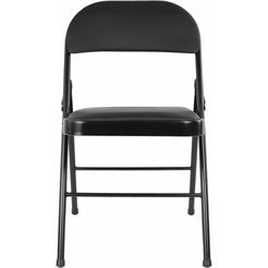 Стул складной BRABIX Golf Plus CF-003 КОМФОРТ (черный каркас, кожзам черный) 533026