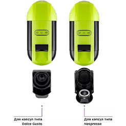 Кофеварка Kitfort КТ-7105-2 (черно-салатовая)