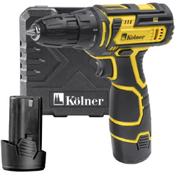 Дрель-шуруповерт Kolner KCD 12-2LC (с 2-мя АКБ, оснастка, кейс)