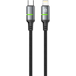 Кабель ATOMIC SparkX USB Type-C - Lightning PD 30W 30.418 (1.2 м, черный)