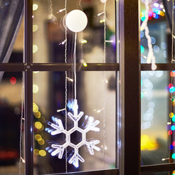 Фигура светодиодная NEON-NIGHT Снежинка на присоске с подвесом 501-019