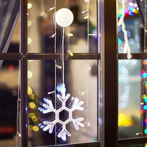 Фигура светодиодная NEON-NIGHT Снежинка на присоске с подвесом 501-019