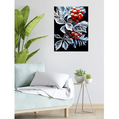 Картина по номерам Флюид Алые гроздья рябины 40x50 BQH0006