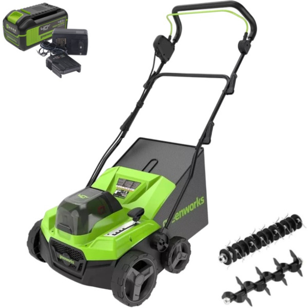 Скарификатор-аэратор Greenworks GD40SC38IIK4 2517607UB