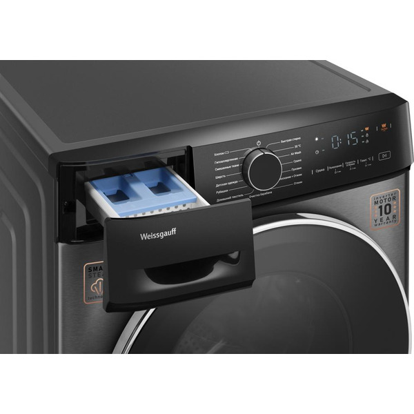 Стирально-сушильная машина Weissgauff WMD 4828 Inverter Steam Grey