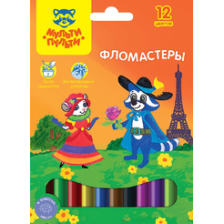 Фломастеры МУЛЬТИ-ПУЛЬТИ, Енот во Франции, WP_10716, 12цв.