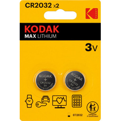 Батарейка литиевая Kodak CR2032-2BL 30417687-RU1