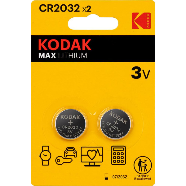 Батарейка литиевая Kodak CR2032-2BL 30417687-RU1