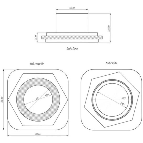 Вентиляционная решетка теневая с вентилятором с таймером и регулировкой воздуха HOMY AIR AH100WRT