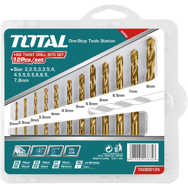 Набор сверл Total TACSD0125 (12шт.)