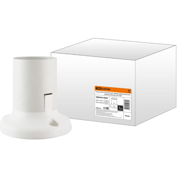 Патрон пластиковый потолочный прямой TDM ELECTRIC SQ0335-0049