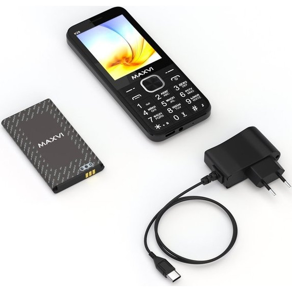 Кнопочный телефон Maxvi K28 (черный)