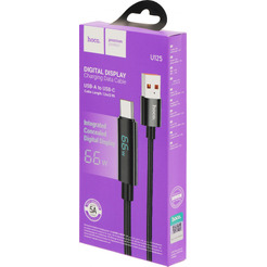 Кабель Hoco U125 USB Type-A - USB Type-C (1.2 м, черный)