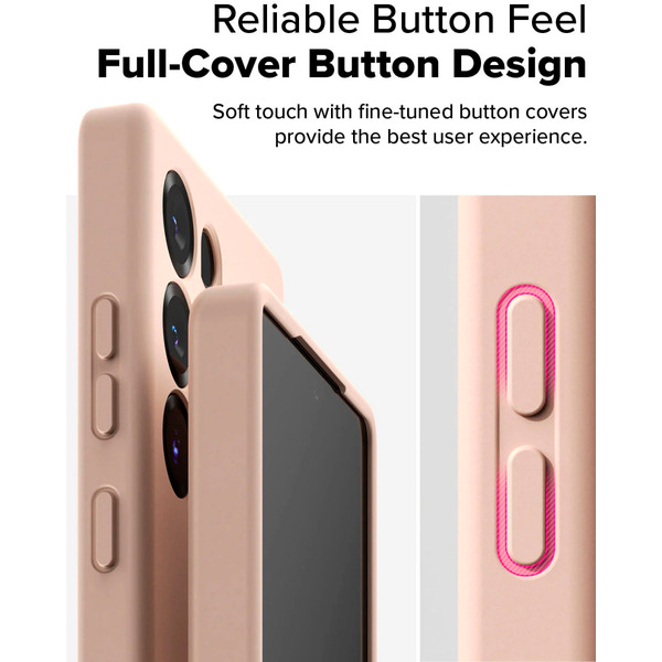 Чехол Ringke SILICONE MAGNETIC для Galaxy S25 Ultra PINK SAND