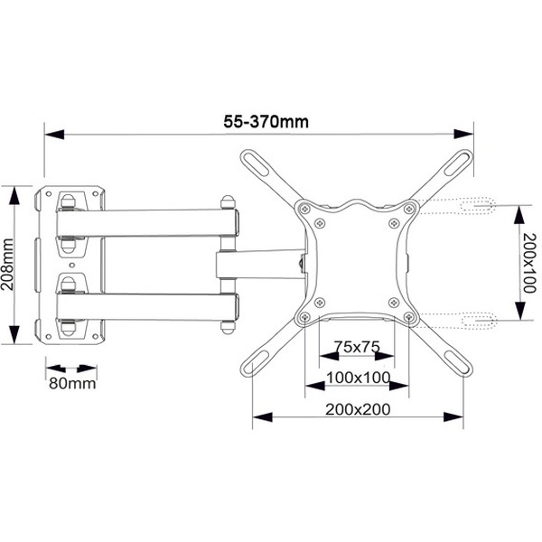 Кронштейн бытовой ELECTRICLIGHT КБ-01-66-У белый