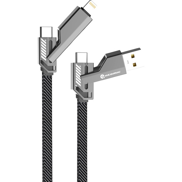 Кабель Atomic Sprut 4в1 60W 30.404 (1.5м, серый)