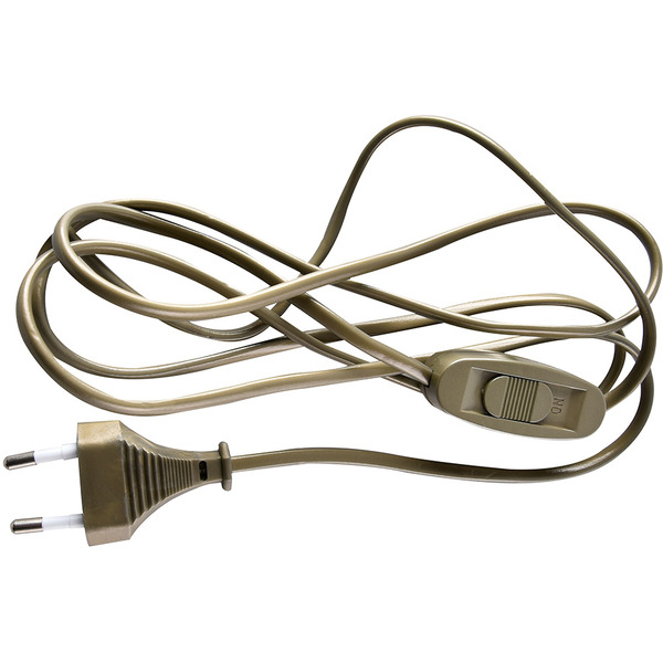 Шнур сетевой Feron KF-HK-1-24 / 51039 (1.9м, золото)