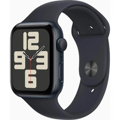 Смарт-часы Apple Watch SE 2024 GPS 44mm Midnight MXEK3LL/A (силиконовый ремешок M/L)