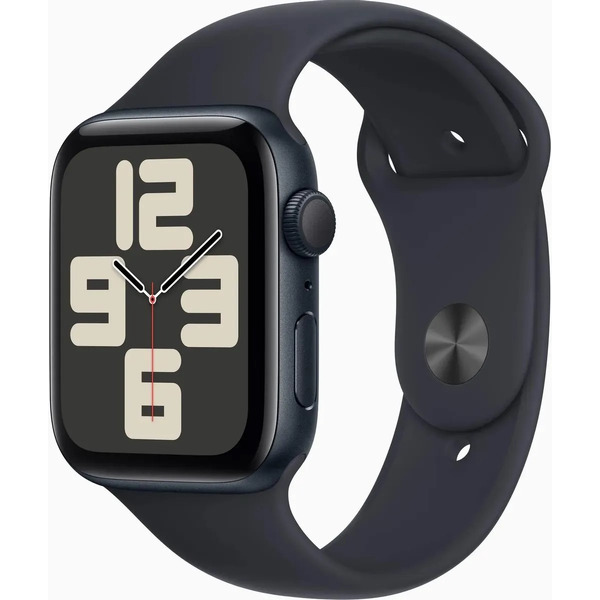 Смарт-часы Apple Watch SE 2024 GPS 44mm Midnight MXEK3LL/A (силиконовый ремешок M/L)